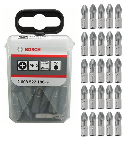 Zestaw 25 szt. bitów PH2 Bosch 2608522186