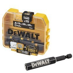 Zestaw 15 szt. bitów udarowych PZ2, TX15, TX20, TX25 z uchywtem magnetycznym 25 mm DEWALT DT70522T-QZ
