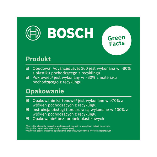 Laser krzyżowy Bosch AdvancedLevel 360 0603663B06