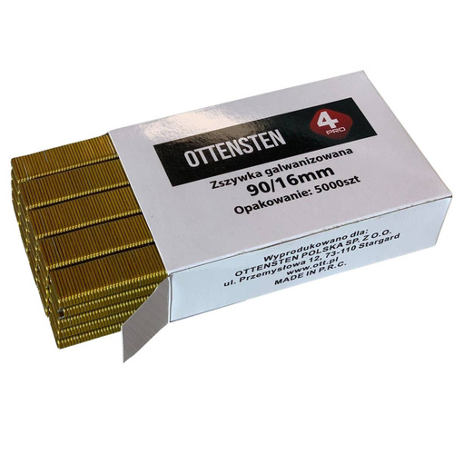 Zszywki stolarskie TYP90 16mm 5000 szt. ZST9016G1 Ottensten 4PRO
