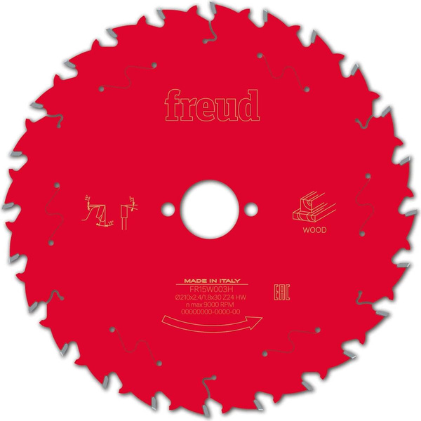 Tarcza do cięcia drewna wzdłuż włókien 210x2,4/1,8x30mm Z24 Freud FR15W003H