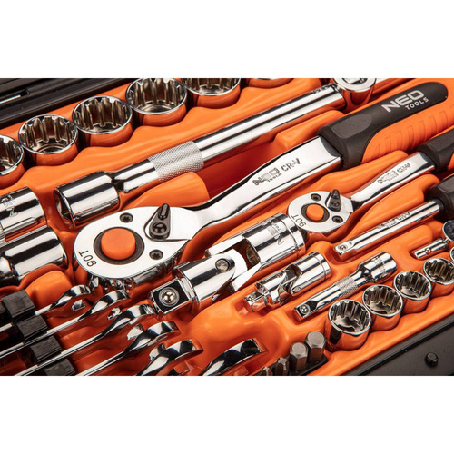Klucze nasadowe NEO Tools 1/4", 1/2" zestaw 71szt. 08-690