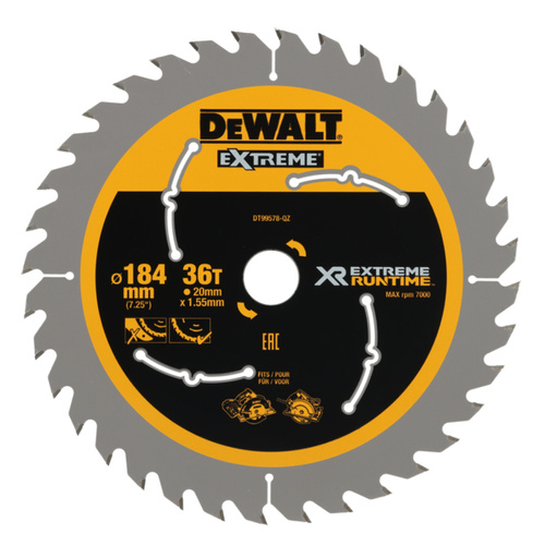 Tarcza tnąca do drewna 184x20mm 36T Dewalt DT99578-QZ
