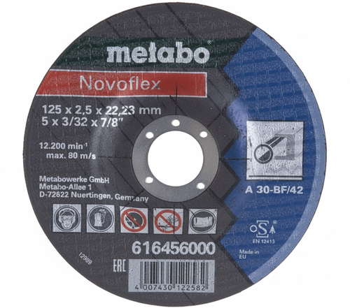 Tarcza tnąca Novoflex 125 x 2,5 x 22,23, 616456000 Metabo
