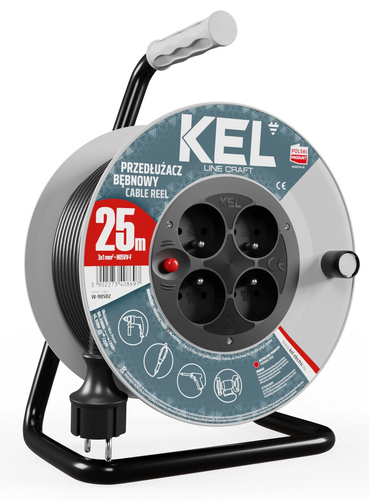 Przedłużacz bębnowy KEL PB-CR/S/25M/3X1/H05VV-F