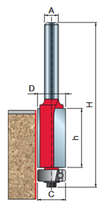 Frez prosty Freud 12,7x25,7x72,9x8,0 42-10408P
