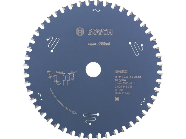 Tarcza do cięcia metalu Bosch Expert 184X20X2/1.6X48T