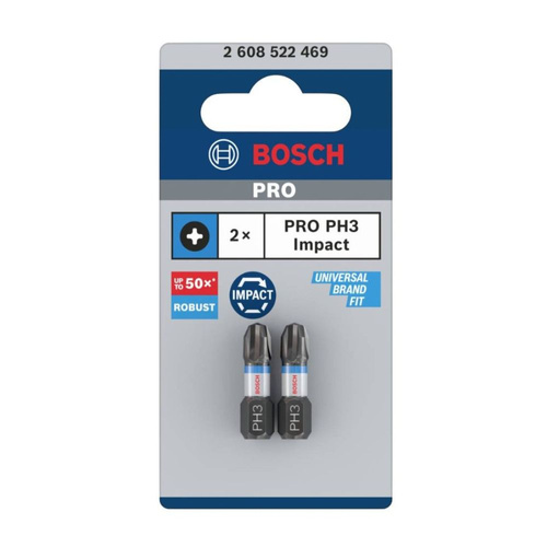 Zestaw 2 szt. bitów udarowych PH3 Bosch Impact Control Insert 2608522469