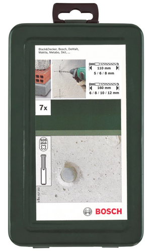 7-częściowy zestaw wierteł do betonu z uchwytem SDS Plus Bosch 2609255543