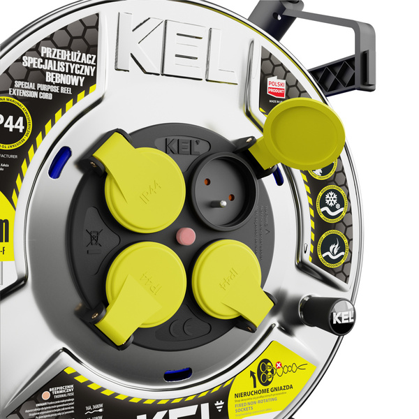 Przedłużacz bębnowy Kel Heavy Duty W-99283, 50M/3X2,5