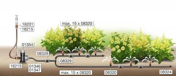 Dysza zraszająca końcowa do małych powierzchni 13 mm (1/2"), 10 szt. Micro-Drip-System GARDENA 08320-29