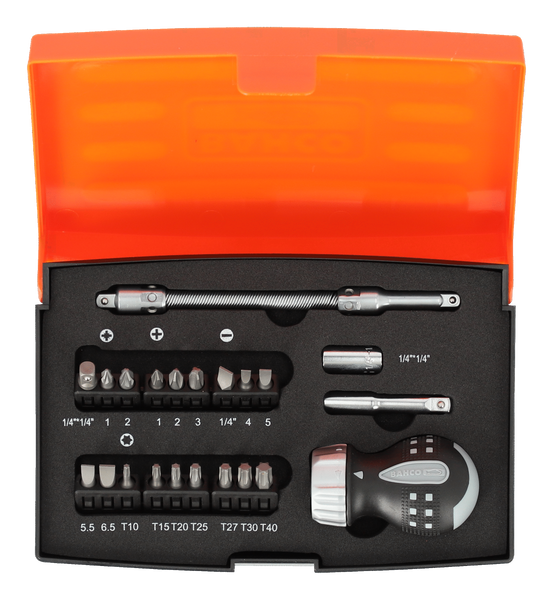 Wkrętak grzechotkowy Bahco 808050S-22 22 elementy