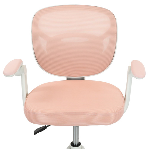 Fotel obrotowy Belivio ELMO różowy