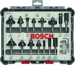 Mieszany zestaw frezów z trzpieniem 1/4", 15 szt. Bosch 2607017473