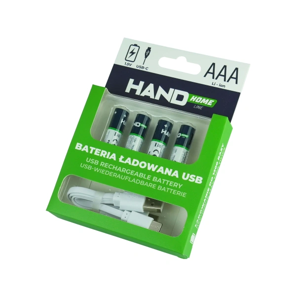 Bateria ładowana Plastrol Hand Home AAA/USB-C/750/4B W-00537