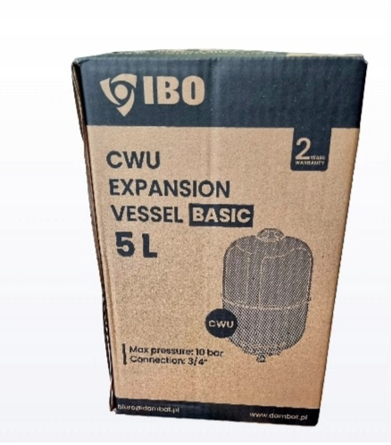 Naczynie przeponowe CWU 5L - BASIC IBO 003514