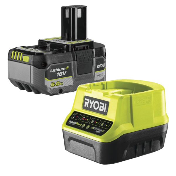 ZESTAW KOSIARKA 18V + PODKASZARKA + 5Ah + ŁADOWARKA RYOBI 5133006609