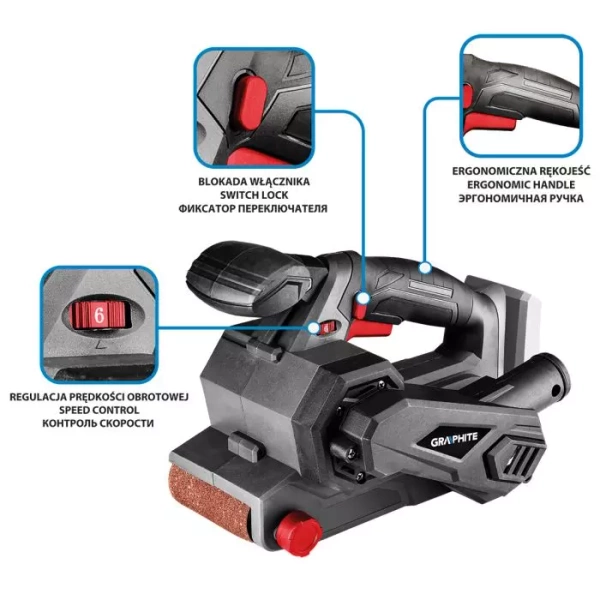 Szlifierka taśmowa Graphite 58GE136
