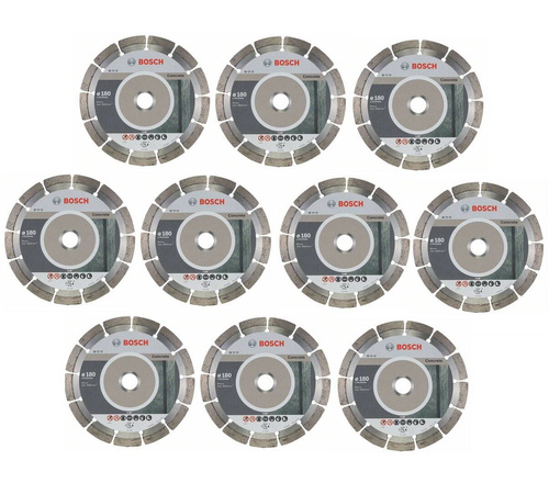 Zestaw 10 szt. tarcz diamentowych do betonu Bosch 2608603242