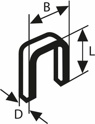 Zszywka o wąskim grzbiecie, typ 55 Bosch 1609200370