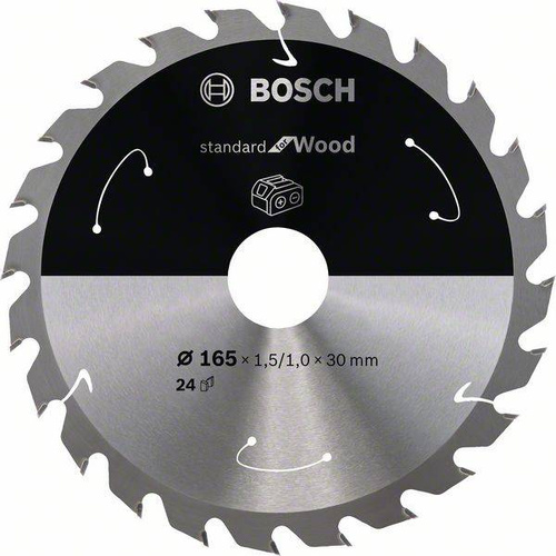Tarcza do piły tarczowej bezprzewodowej Standard for Wood 165 × 1,5 / 1 × 30 T24 Bosch 2608837688