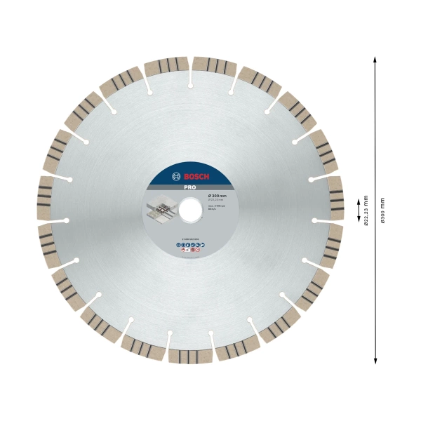 Tarcza diamentowa do betonu 300x22,23 mm Bosch 2608602656