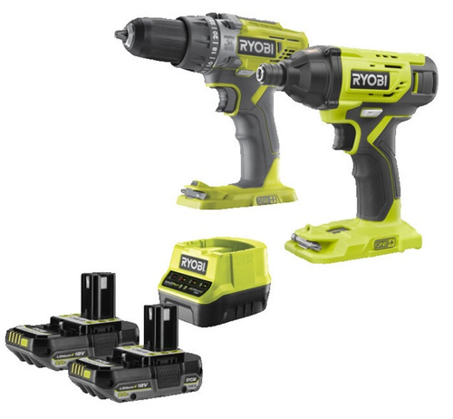 Zestaw elektronarzędzi Ryobi R18CK2-2C20G