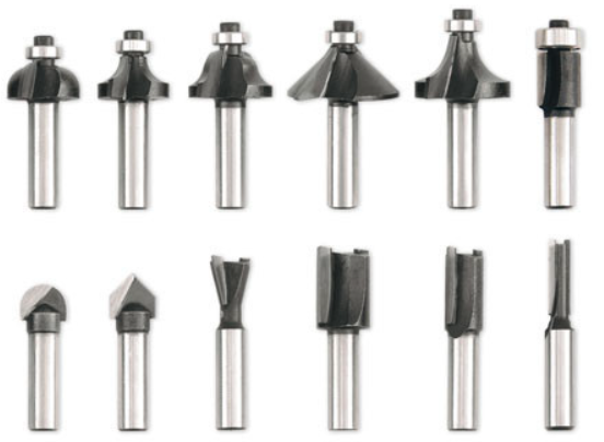 Proline frezy do drewna 8mm, zestaw 12el. 93122