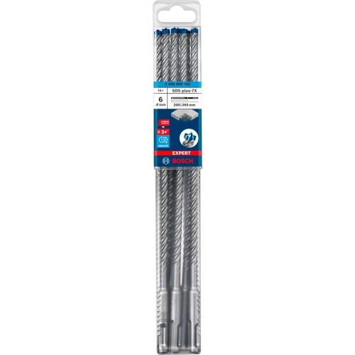 Wiertło udarowe 6x200x265 Bosch Expert SDS Plus-7X (2608900162) 10 szt.