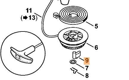 Zapadka rozrusznika Stihl 11251957200