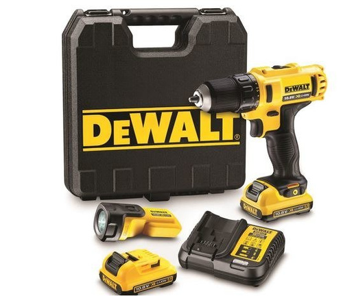 Akumulatorowa wiertarko-wkrętarka DCD710D2F DeWalt + 2 x akumulator + ładowarka + walizka