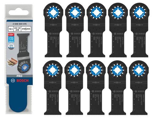 Zestaw 10 szt. brzeszczotów do miedzu Bosch PRO Starlock AIZ 32 AIB 2608669076