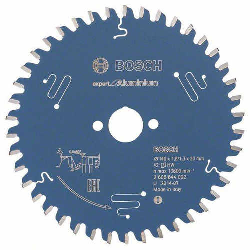 Tarcza pilarska Expert for Aluminium 140x20 Bosch 2608644092