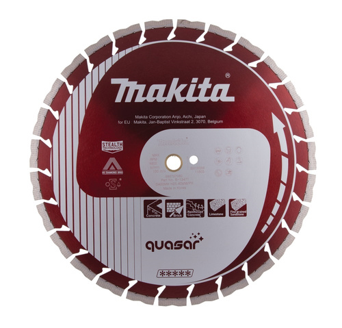 Diamentowa tarcza tnąca na sucho i mokro 400 mm, Makita Quasar Stealth, 3DDG B-13471