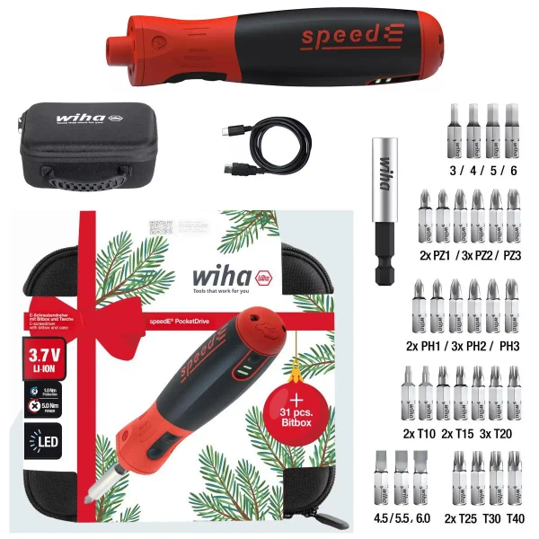 Wkrętak Wiha speedE PocketDrive Christmas Edition 47183