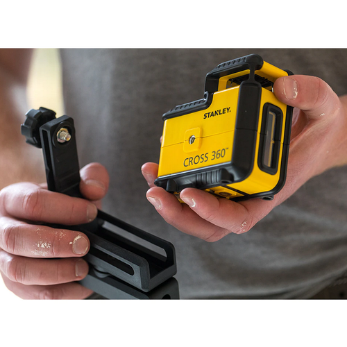 Zestaw laserowy STANLEY 360° Cross - czerwony ze statywem, uchwytem i etui