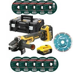 Zestaw akumulatorowa szlifierka kątowa DeWalt DCG405P2-QW + 11 tarcz!