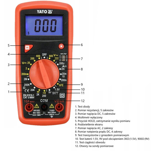 Multimetr Yato YT-73081