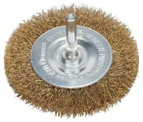 Szczotka tarczowa z drutu falistego 75 × 0,2 mm mosiądzowana Bosch 2608622009