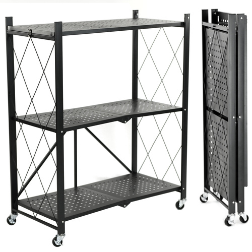 Regał Belivio SIMON Black 3-poziomowy