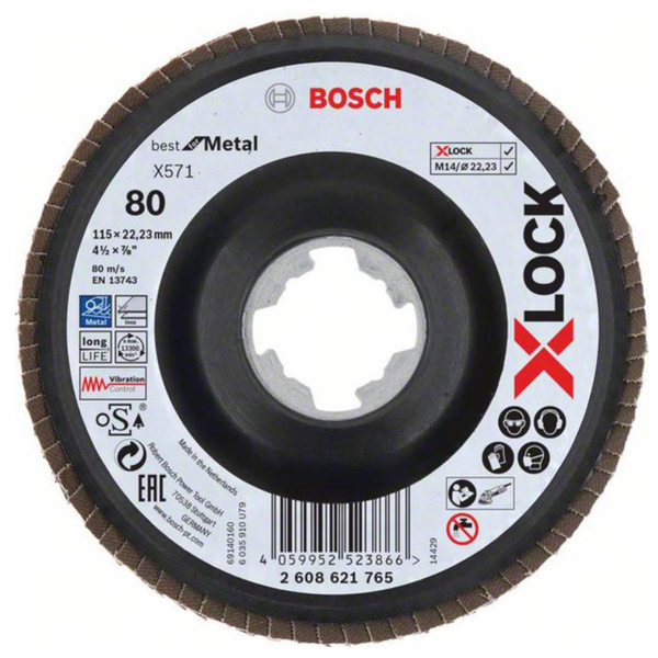 Tarcza lamelkowa X-LOCK 115 mm Bosch 2608621765 