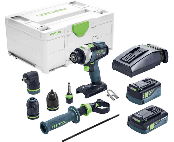 Wiertarko-wkrętarka udarowa akumulatorowa QUADRIVE TPC 18/4 I-Set/XL 577248 Festool