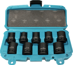 Zestaw nasadek udarowych 1/2" calowych i metrycznych CR-M 9 sztuk P46953 Makita