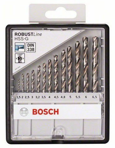 Bosch zestaw 13 wierteł do metalu HSS-G 135° Robust-Line 2607010538