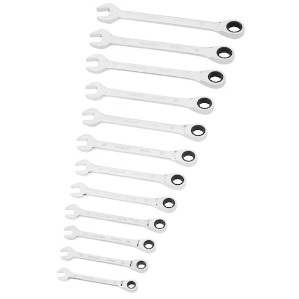 Zestaw kluczy płasko-oczkowych z grzechotką Stanley STMT82847-0