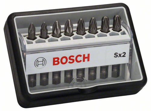 8-elem. zestaw bitów do wkrętarek Robust Line Sx PZ, wersja Extra Hard Bosch 2607002557