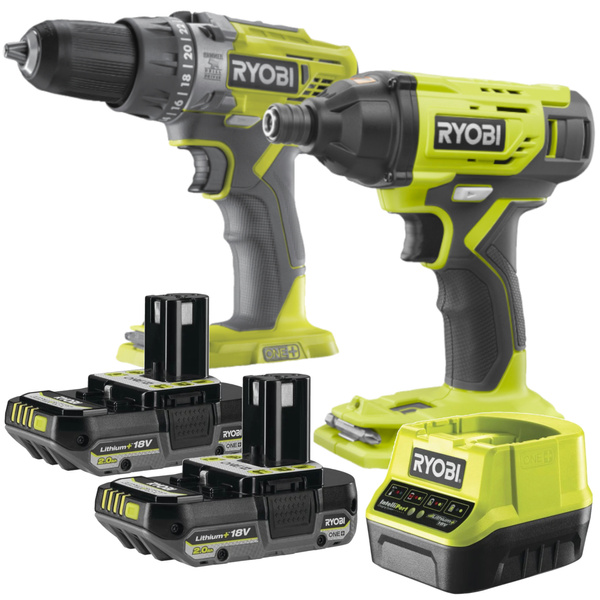 Zestaw elektronarzędzi Ryobi R18CK2-2C20G