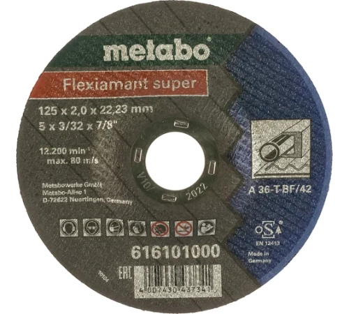 Tarcza 125x2,0x22,23 Stal Flexiamant Super Metabo 616101000