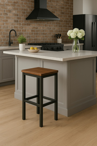 Stołek barowy Belivio PAX RUSTICAL OAK