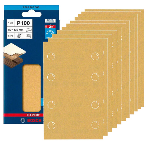 Papier ścierny Bosch EXPERT C470 80x133mm P100 10szt.